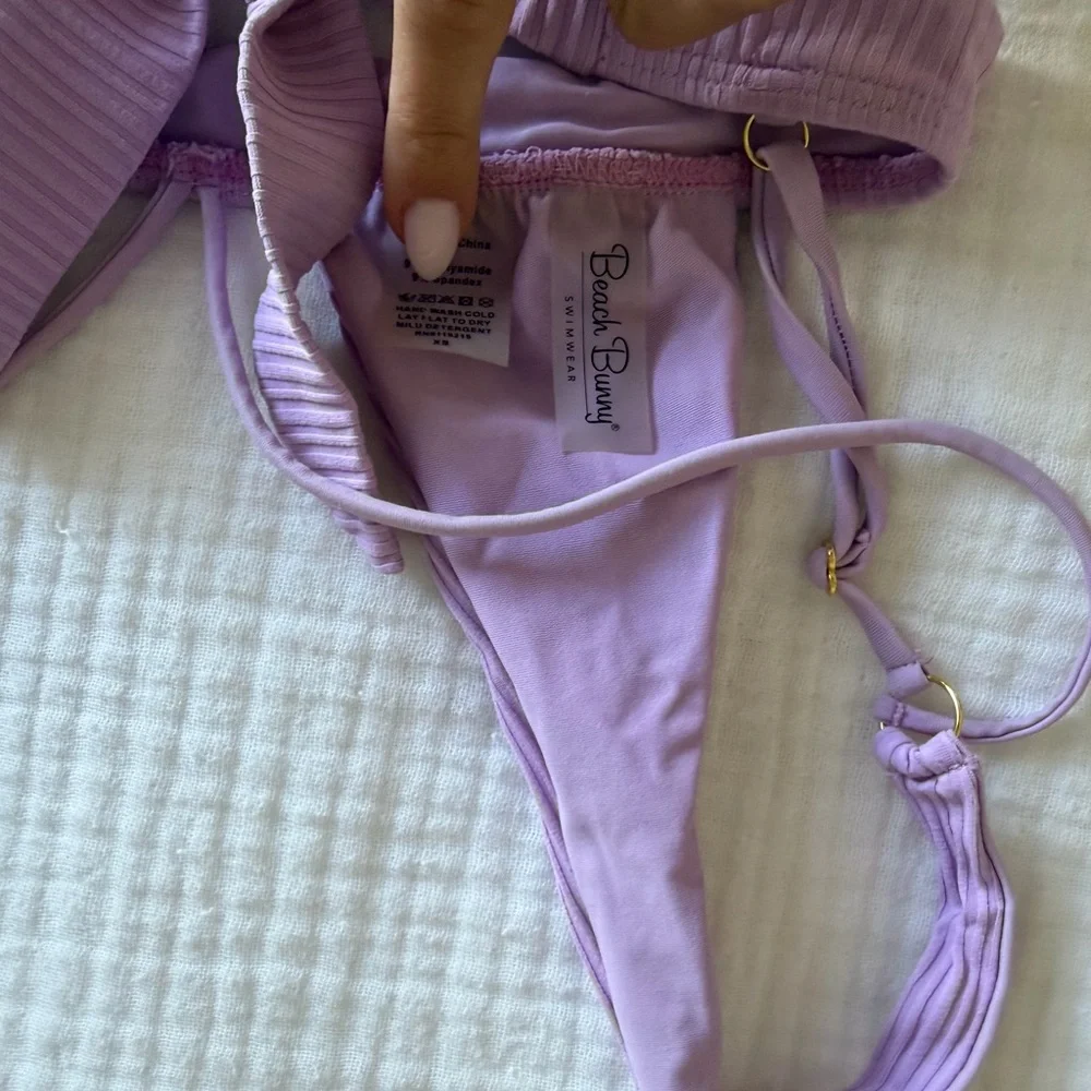 Beach Bunny Purple and Floral Bikini Set